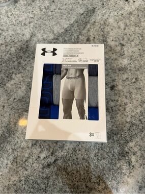 Under Armour Men's Boxerjock 3-Pack - Navy & Gray